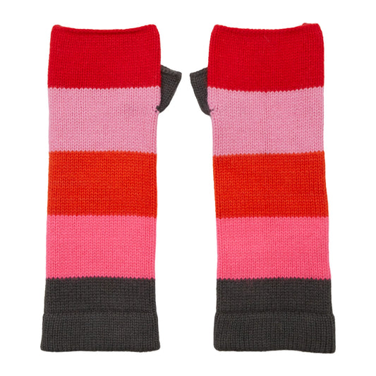 Cashmere Colour Block Wrist Warmers