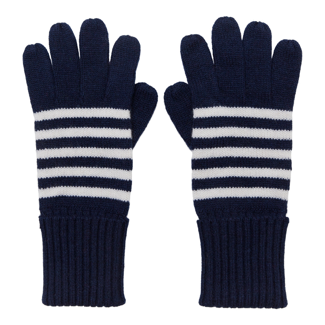 Stripe Cashmere Gloves