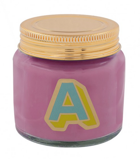 Mini Alphabet Candles in a jar