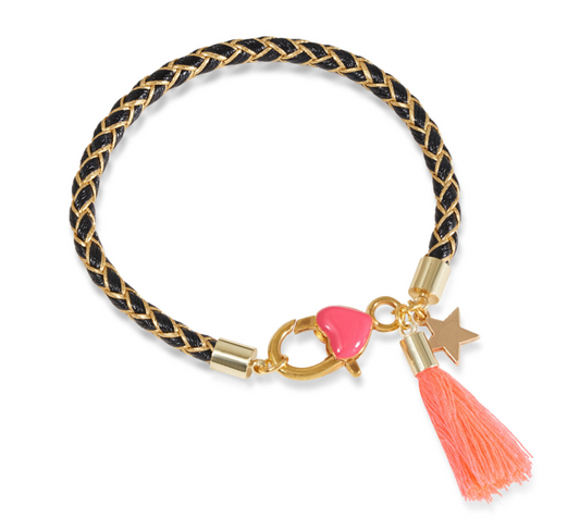 Pulsera trenzada negra