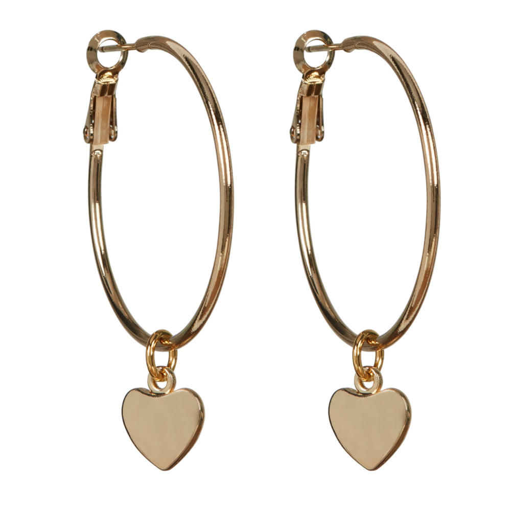 Boucles d'oreilles créoles Heart Hoola - 2 tailles