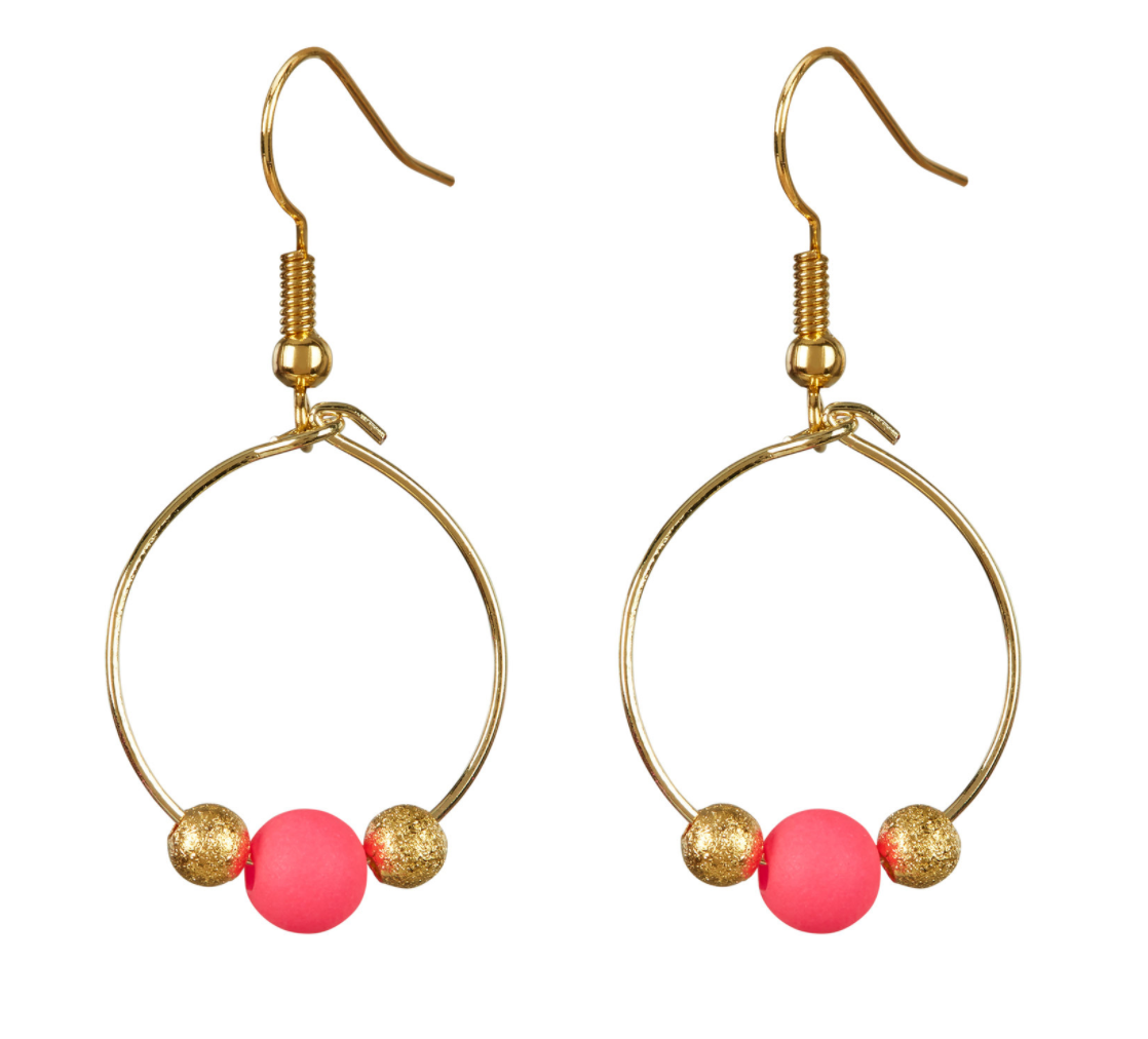 Pink Birdie Earrings