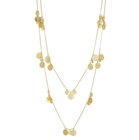 Collier Long avec Pièces de Monnaie - Or