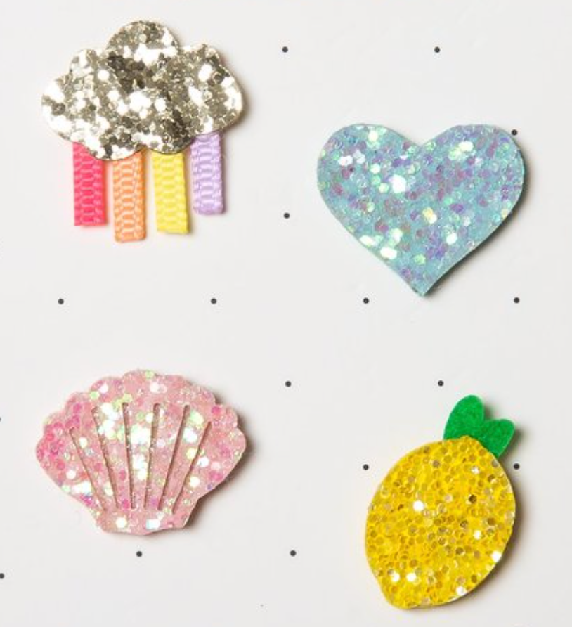 Broches para niños - Brillantina