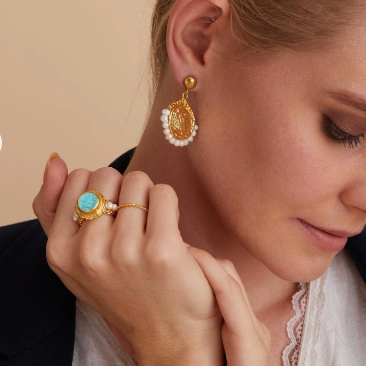 Bague Turquoise et Perle