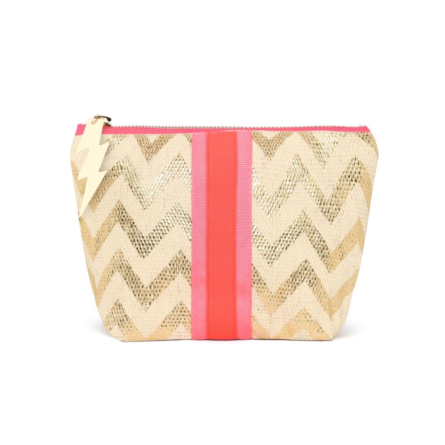 Petit sac zigzag doré