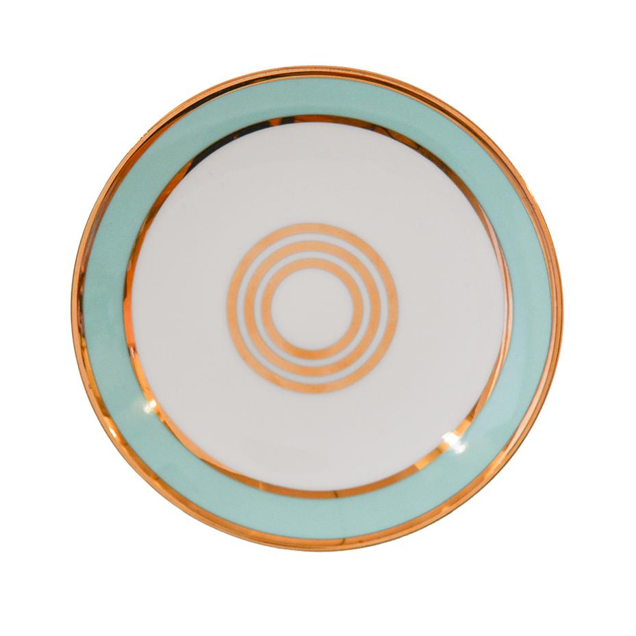 Trinket Dish with Gold Letter