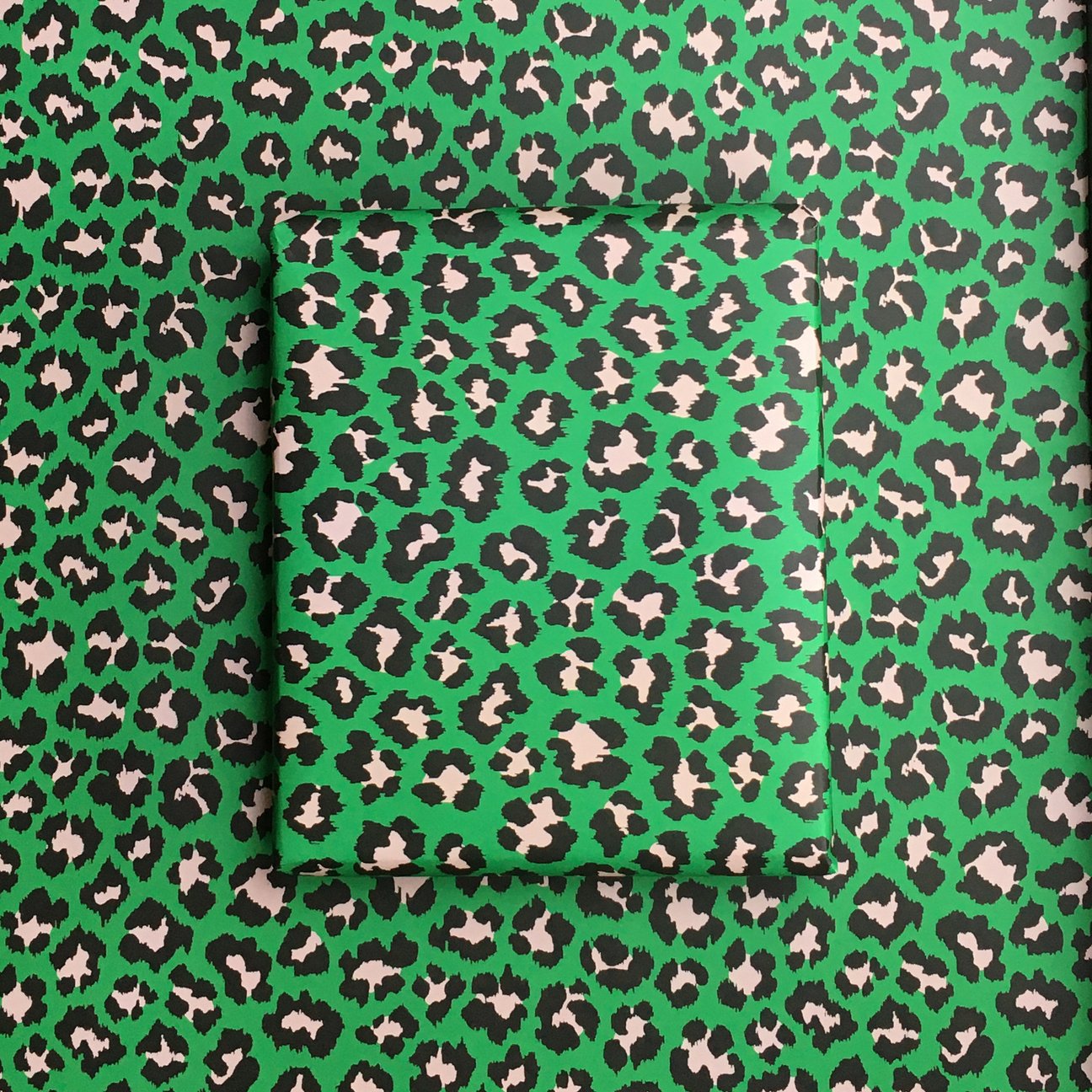Green Leopard Gift Wrap