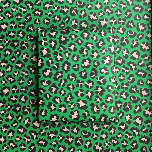 Green Leopard Gift Wrap