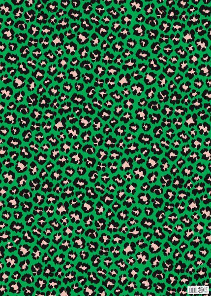 Green Leopard Gift Wrap