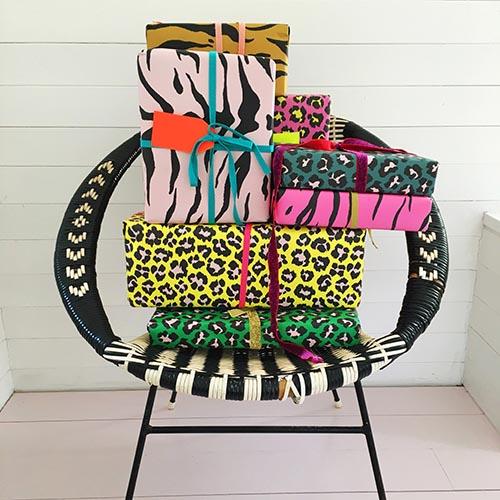 Green Leopard Gift Wrap