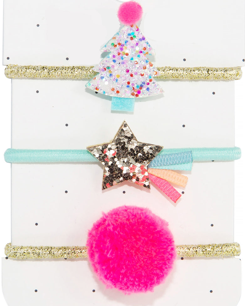 Kids Hair Ponies - Christmas Brights