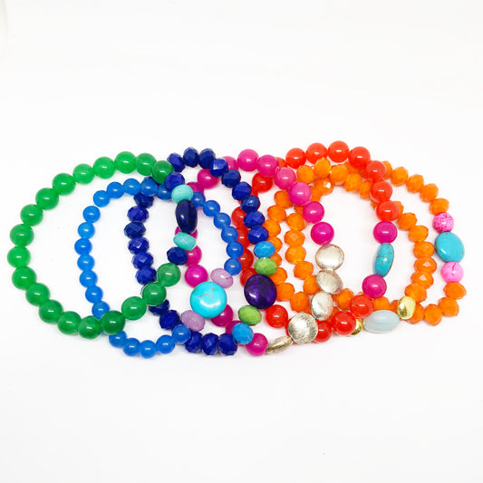 Vibrant semi precious stone Bracelets