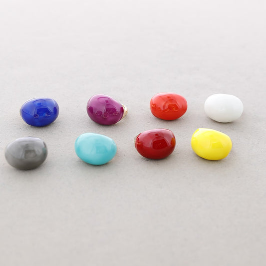 Semi Chunky Enamel Ring - Yellow