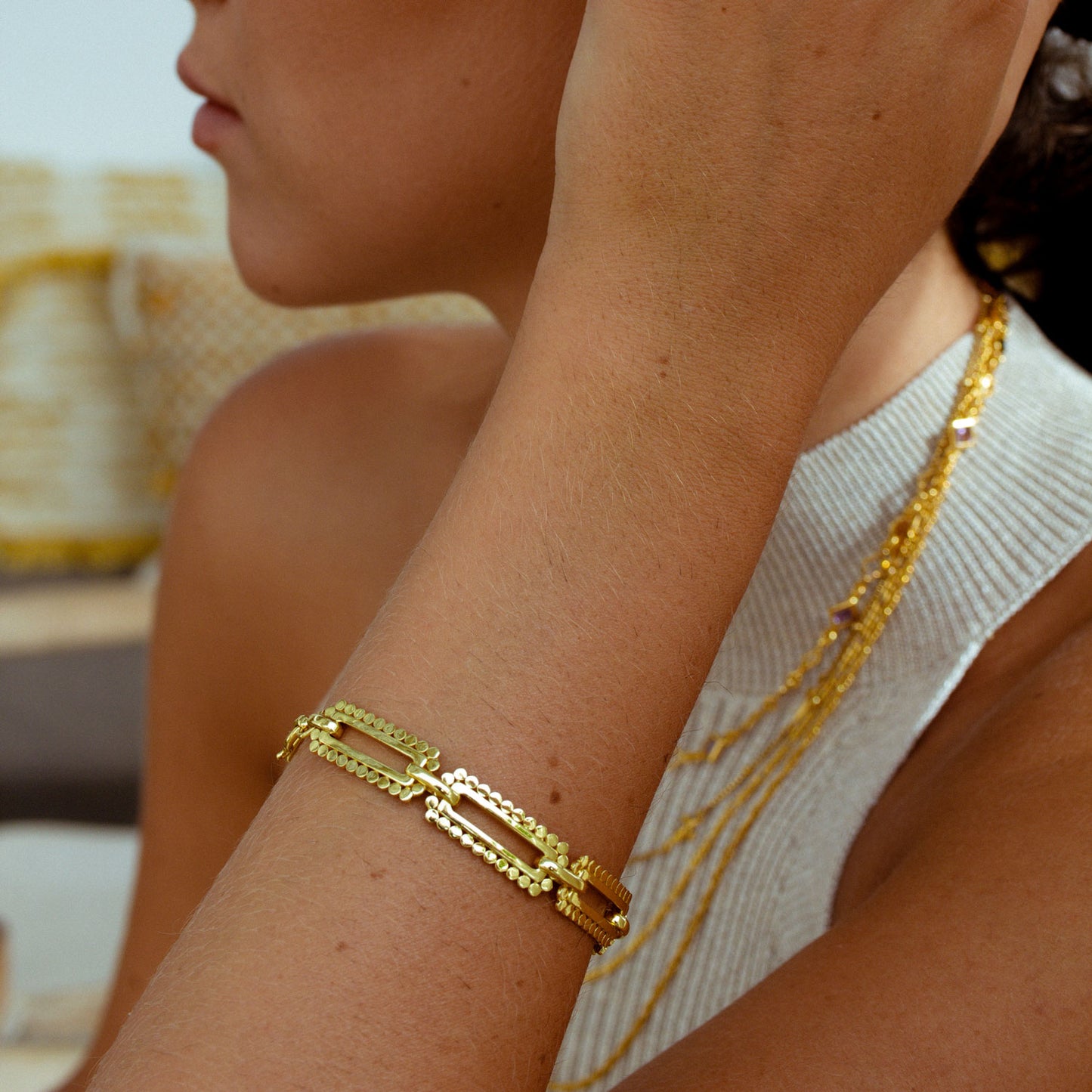 Chunky Oblong chain bracelet