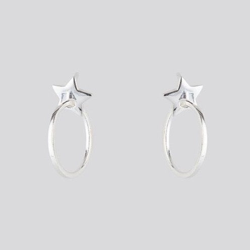 Star Hoop Earrings