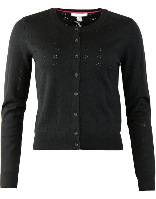 Black Pointelle Cardigan