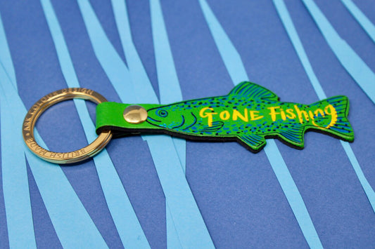 Gone Fishing Key Ring
