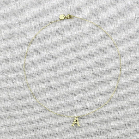 Collares con iniciales de bambú - Oro