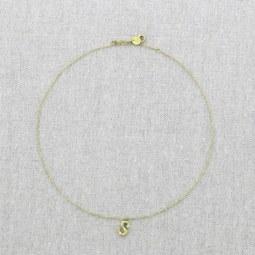 Collares con iniciales de bambú - Oro