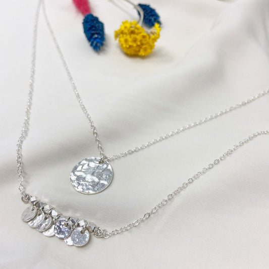 Collar de barra de doble hebra - Plata