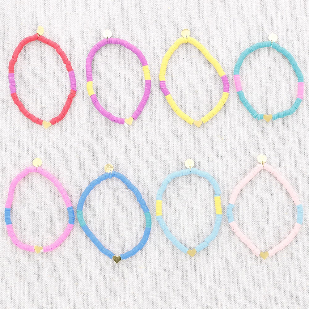 Bracelets en perles et en cœur