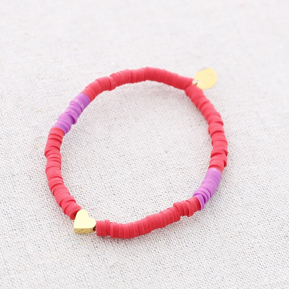 Bracelets en perles et en cœur