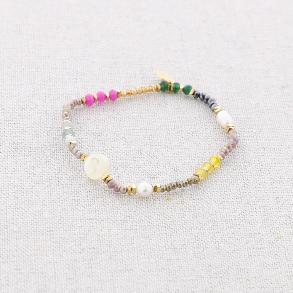 Delicate Initial Bead Bracelets