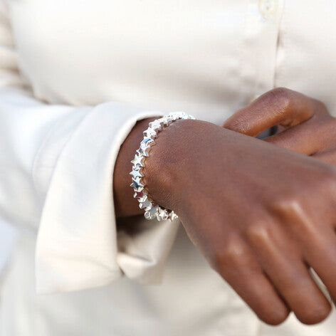 Star Stretch Bracelet - Silver