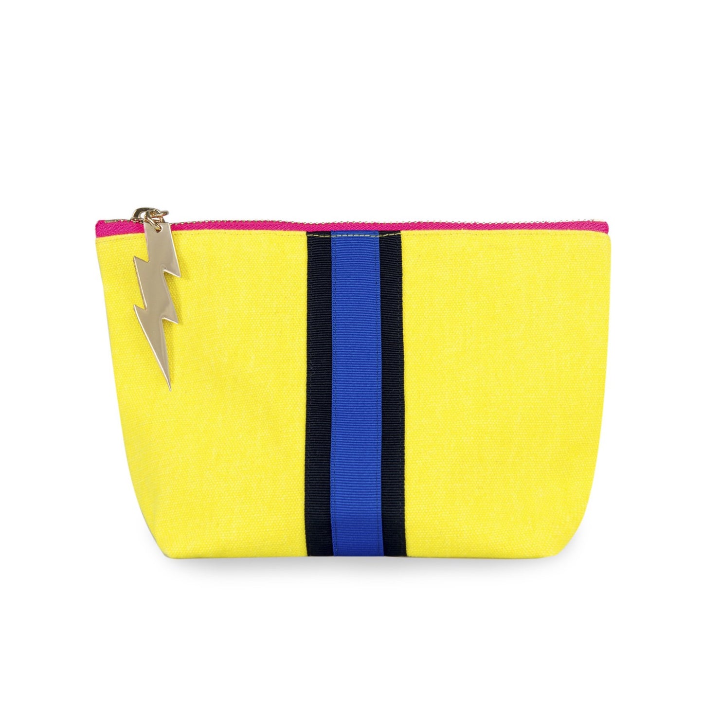 Small Yellow Stripe Makeup Bag