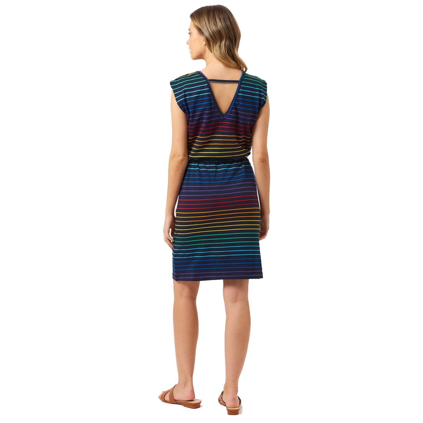 Vestido de verano con triple raya