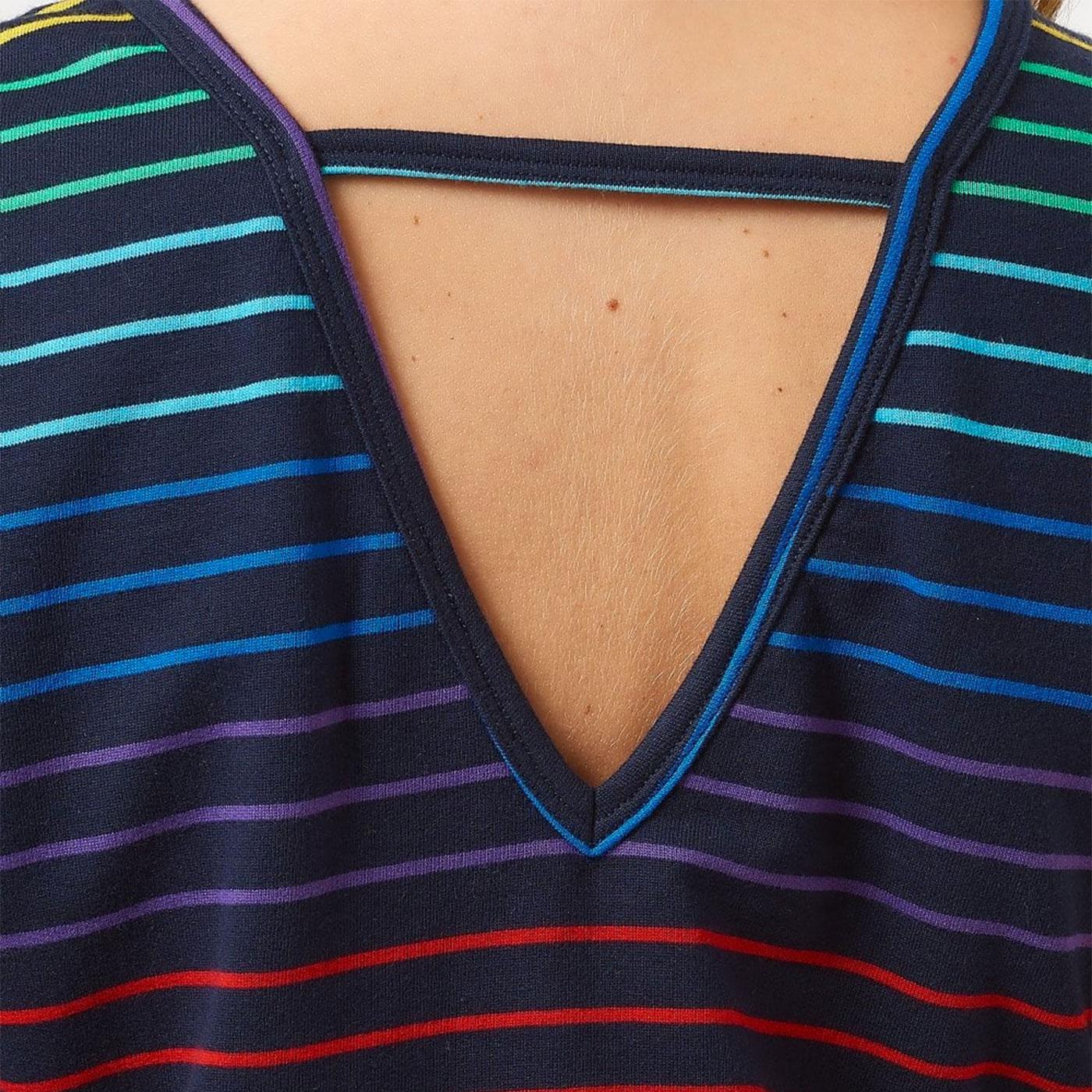 Vestido de verano con triple raya