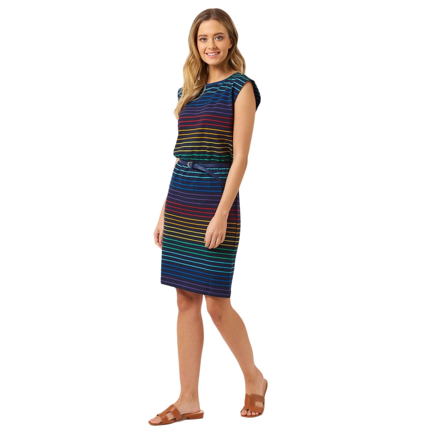 Vestido de verano con triple raya