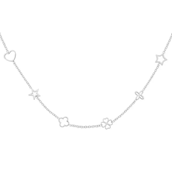 Collar con amuleto de la suerte - Plata