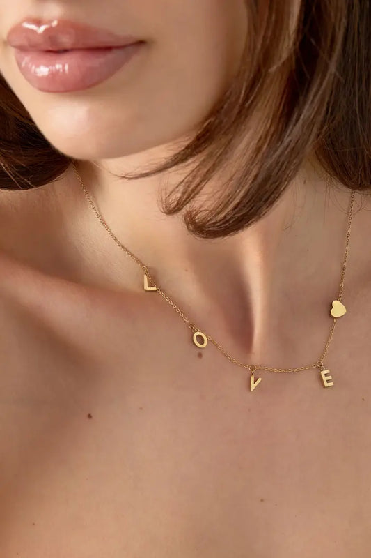 Love Letters Necklace - Gold