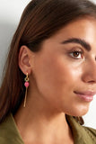Pink Chain Drop Earrings