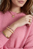 Pink/Gold Beaded Bracelet