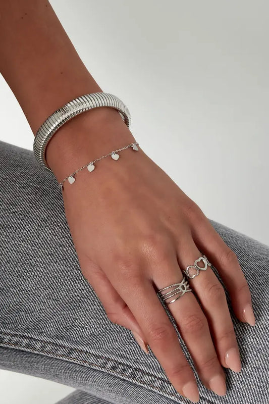 Delicate Heart Bracelet - Silver