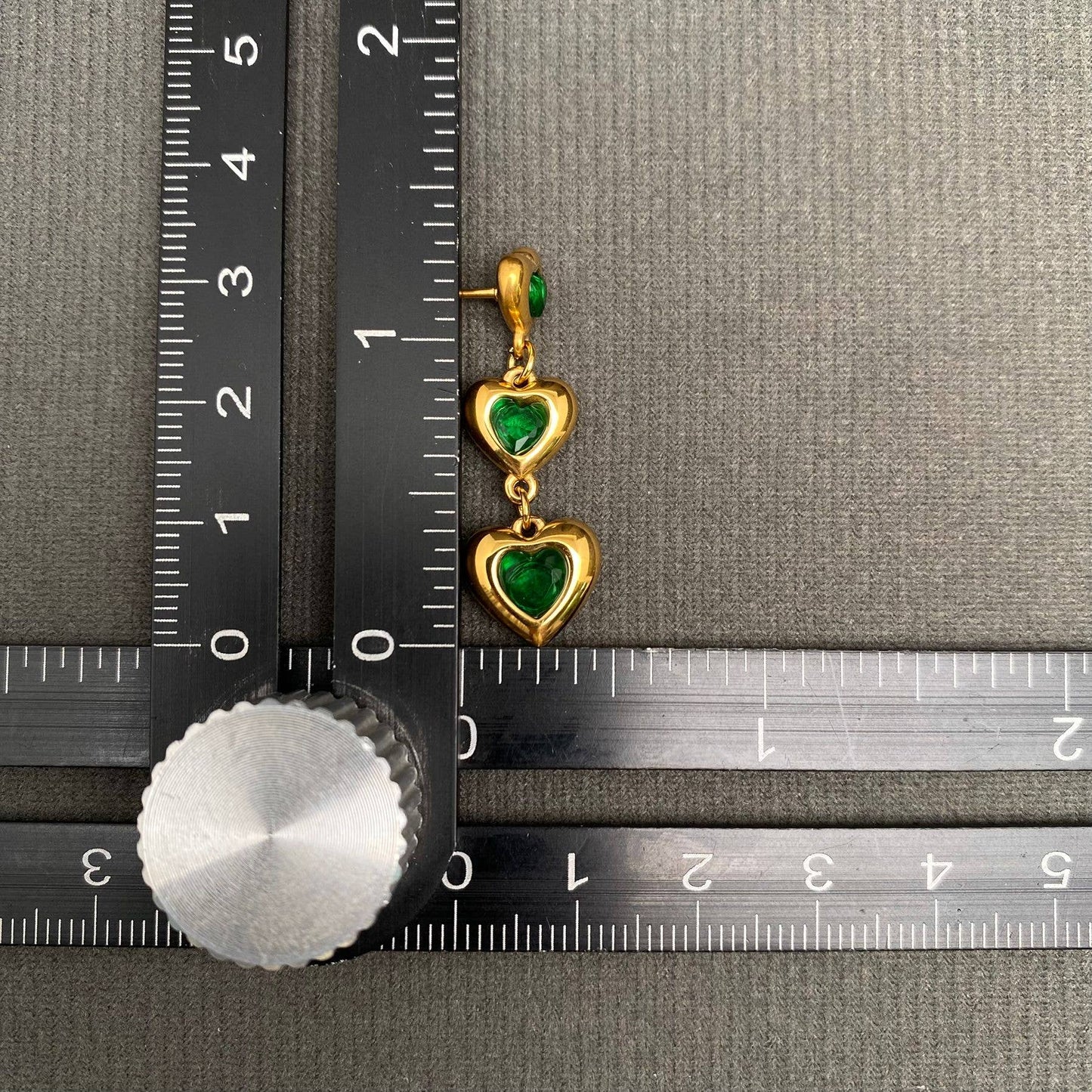 Triple Heart Drop Earrings