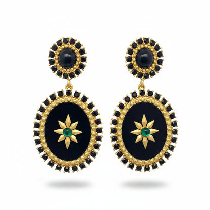 Vintage Oval Dangle Earrings