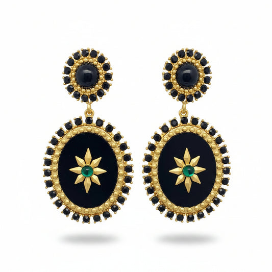 Vintage Oval Dangle Earrings