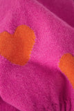 Heart Sleeve Jumper -Pink/Orange