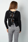 Black Big Bow Cardigan