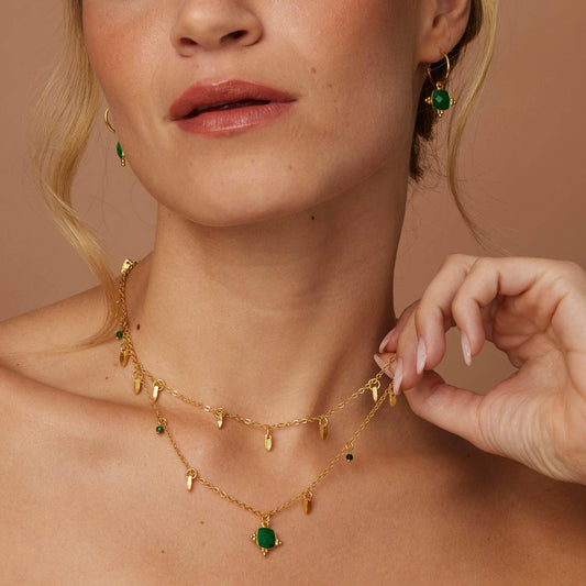 Malachite Droplet Necklace