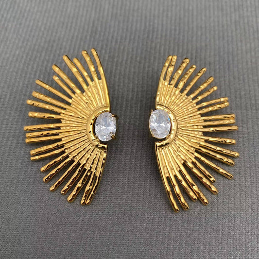 Statement Sun ray Earrings