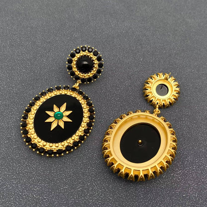 Vintage Oval Dangle Earrings