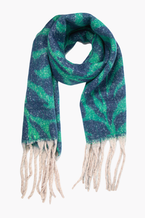 Green and Navy Super Soft Heavyweight Scarf