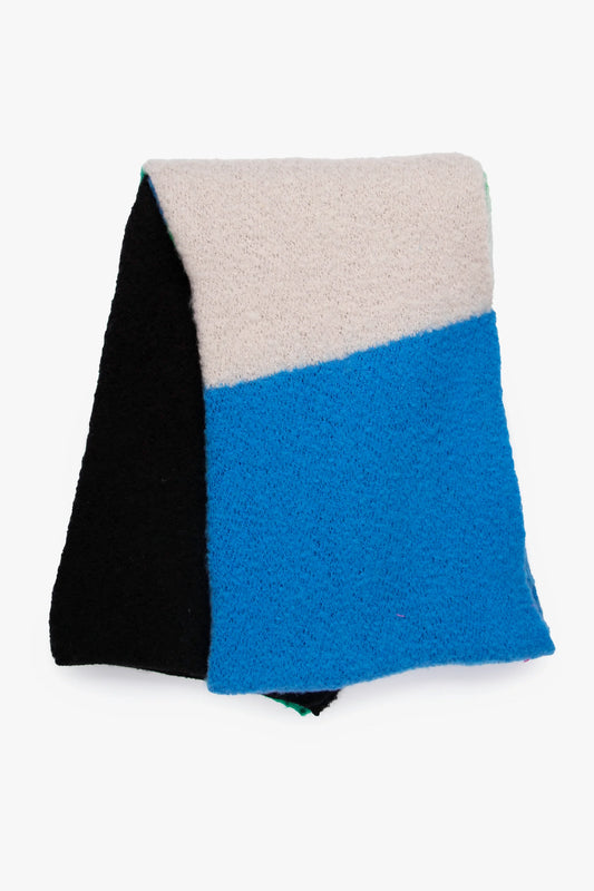 Heavyweight Scarf - Blue/Green, Colour Block