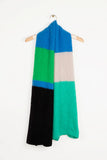 Heavyweight Scarf - Blue/Green, Colour Block