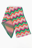 Heavyweight Scarf - Green/Fuchsia, Zig Zag